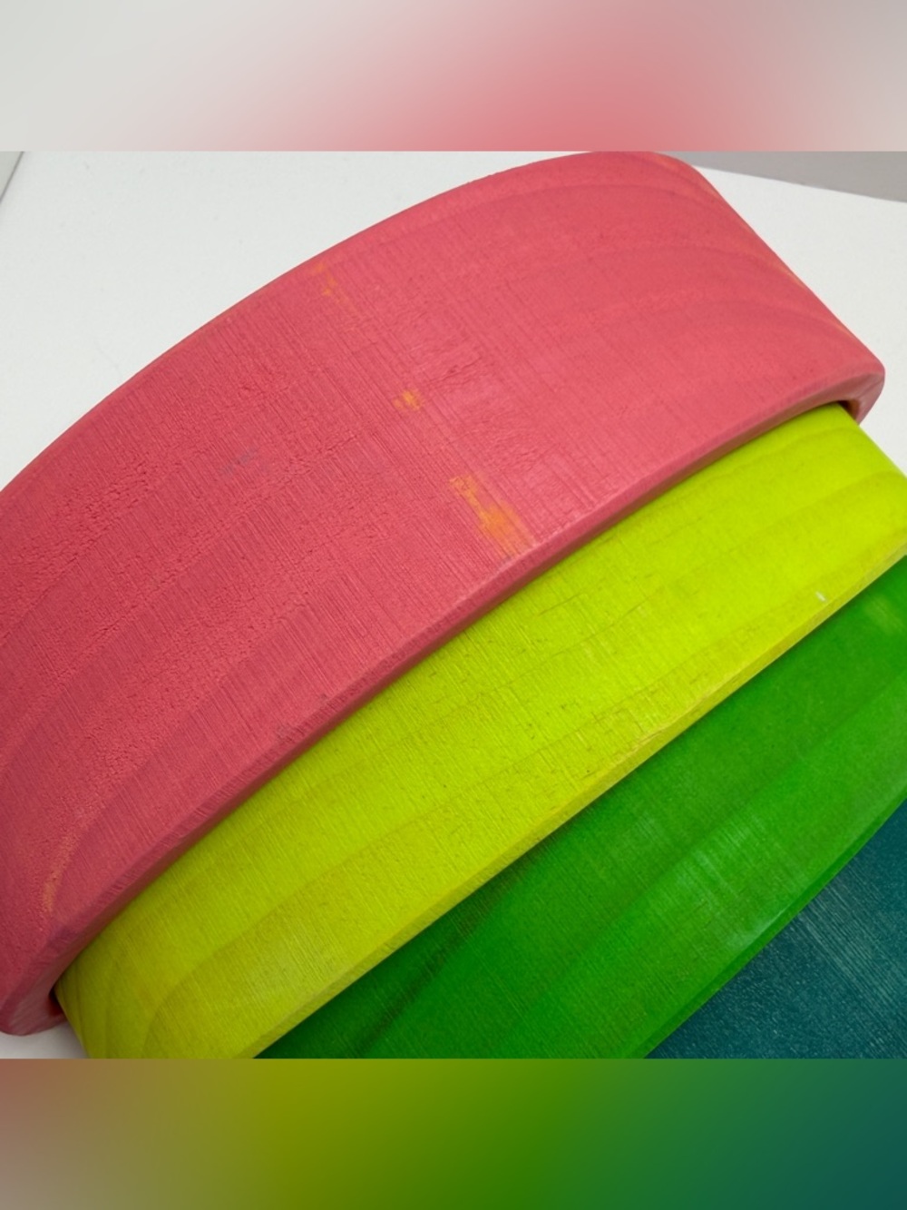 Wooden Rainbow Stacking Toy - Multicolor(Sample—defective.⚠️⚠️⚠️） - Picture 6 of 11